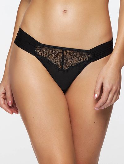 Calcinha Biquíni Lateral Dupla Valentine Preto Valisere