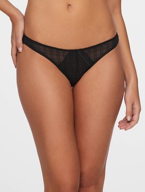 Calcinha Tanga Americana Mix Preto Valisere