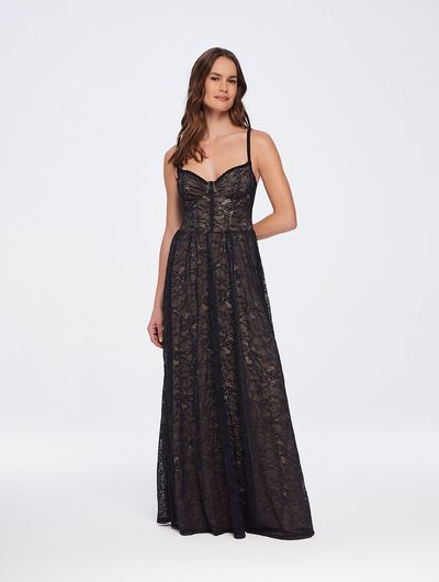 Vestido-Longo-em-Laise-Cosmolovers-Preto-Valisere Vestido-Longo-em-Laise-Cosmolovers-Preto-Valisere