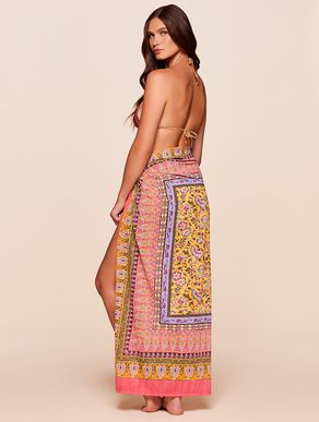 Canga Estampada Honey Amarelo Agua Doce