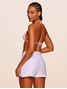 Shorts Com Transpasse Lisos Saídas Branco Água Doce