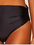 Top Meia Taça + Tanga Faixa Lisos Preto Agua Doce
