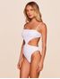 Maiô Cut Out Lisos Wild Branco Agua Doce