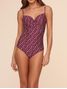 Maiô Meia Taça Estampado Oásis Roxo Água Doce