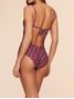 Maiô Meia Taça Estampado Oásis Roxo Água Doce