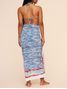 Canga Estampada Native Azul Água Doce