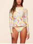 Camiseta Estampada Peace & Love Amarelo Agua Doce