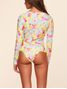 Camiseta Estampada Peace & Love Amarelo Agua Doce
